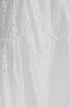 White Broderie Bardot Mini Dress 11 White Broderie Bardot Mini Dress -Glamourista 00100037176 ZS