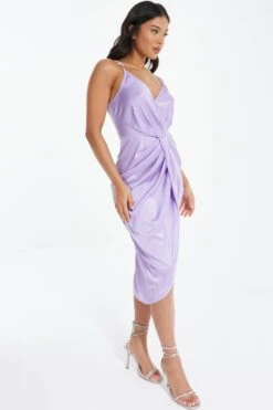 Petite Lilac Diamante Midi Dress 9 Petite Lilac Diamante Midi Dress -Glamourista 00100037293 XS