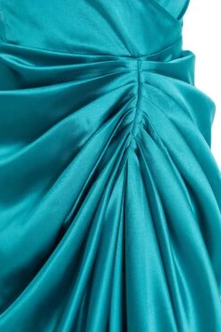 Aqua Wrap Ruched Midi Dress -Glamourista 00100037312 ZS
