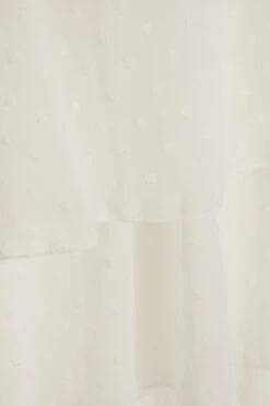 White Chiffon Dobby Tiered Maxi Dress -Glamourista 00100037314 ZS