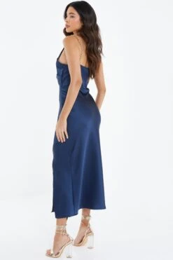 Navy Twist Front Midi Dress 8 Navy Twist Front Midi Dress -Glamourista 00100037365 XB