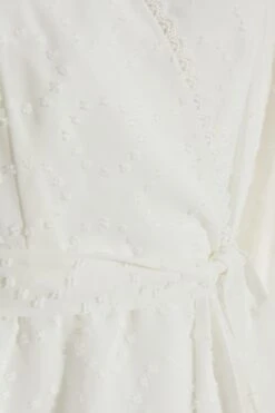 White Chiffon Polka Dot Skater Dress -Glamourista 00100037366 ZS