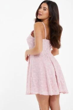 Pink Floral Skater Dress -Glamourista 00100037379 XB