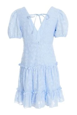 Blue Chiffon Floral Smock Mini Dress -Glamourista 00100037384 ZB