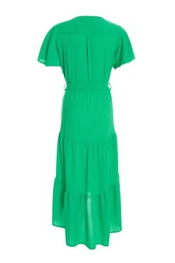 Jade Green Dip Hem Midi Dress -Glamourista 00100037388 ZB