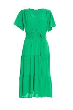 Jade Green Dip Hem Midi Dress