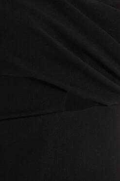 Petite Black Cut Out Midi Dress -Glamourista 00100037398 ZS