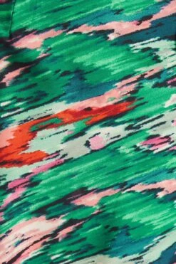 Green Satin Marble Print Tie Back Midi Dress 11 Green Satin Marble Print Tie Back Midi Dress -Glamourista 00100037433 ZS