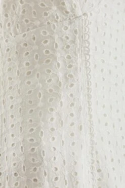 Cream Embroidered Tie Back Mini Dress 11 Cream Embroidered Tie Back Mini Dress -Glamourista 00100037437 ZS