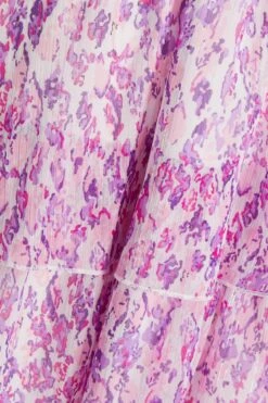 Lilac Chiffon Animal Print Mini Dress -Glamourista 00100037443 ZS