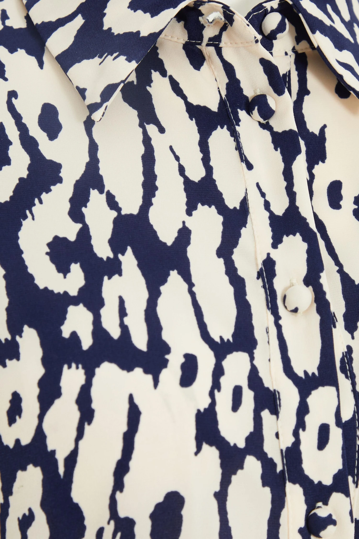 Navy Animal Print Shirt Mini Dress 6 Navy Animal Print Shirt Mini Dress - Image 6