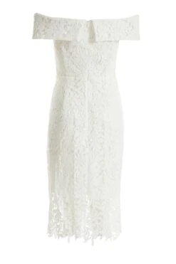 White Lace Brodot Midi Dress -Glamourista 00100037465 ZB