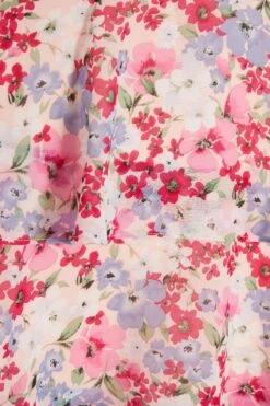 Multicoloured Floral Chiffon Tiered Mini Dress -Glamourista 00100037471 ZS