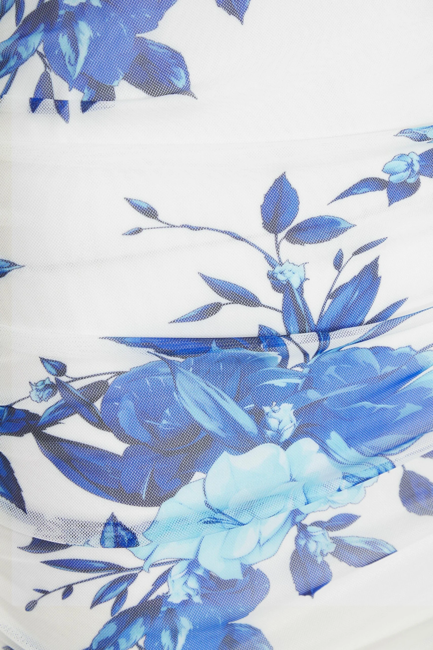 Blue Floral Mesh Maxi Dress 6 Blue Floral Mesh Maxi Dress - Image 6