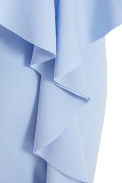 Light Blue Frill Bodycon Midi Dress 11 Light Blue Frill Bodycon Midi Dress -Glamourista 00100037495 ZS