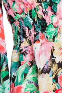 Multicolored Floral Skater Dress -Glamourista 00100037503 ZS