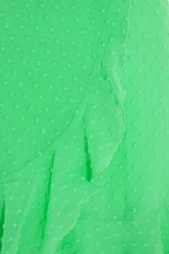 Green Chiffon Polka Dot Skater Dress -Glamourista 00100037557 ZS