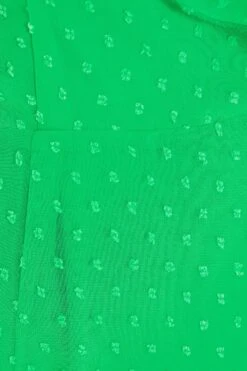 Green Chiffon Dobby Wrap Midi Dress -Glamourista 00100037558 ZS