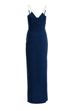 Navy Diamante Wrap Maxi Dress -Glamourista 00100037574 ZB