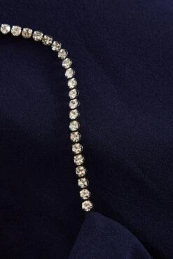 Navy Diamante Wrap Maxi Dress -Glamourista 00100037574 ZS