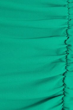 Green Ruched Bardot Maxi Dress -Glamourista 00100037581 ZS