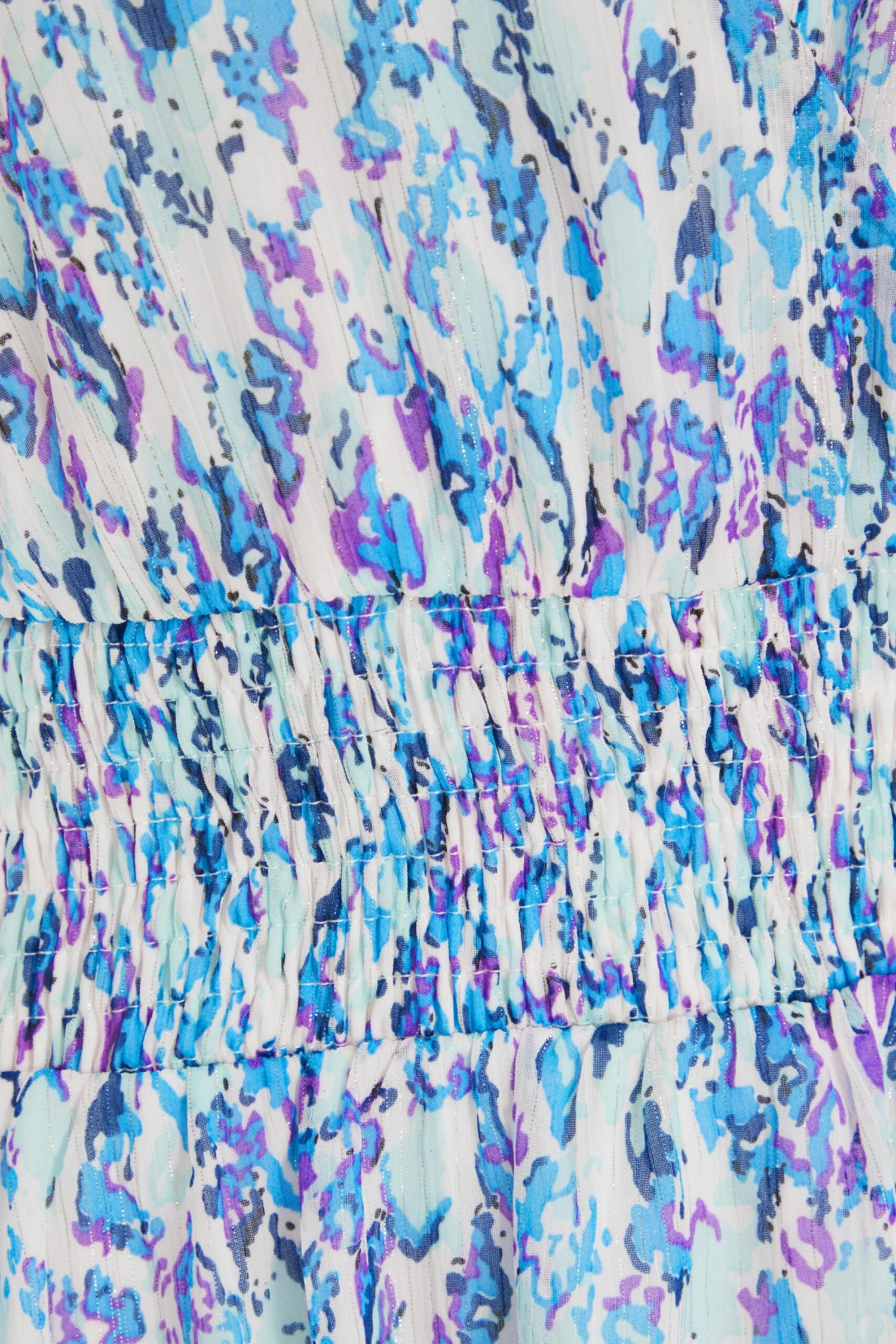 Blue Floral Tiered Wrap Midi Dress 6 Blue Floral Tiered Wrap Midi Dress - Image 6