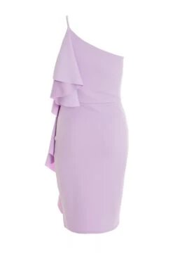Petite Lilac One Shoulder Frill Midi Dress 10 Petite Lilac One Shoulder Frill Midi Dress -Glamourista 00100037707 ZB