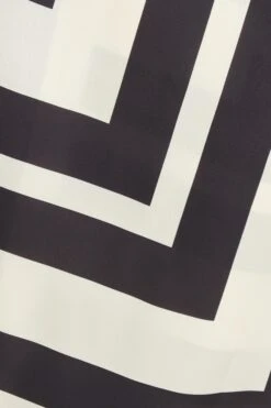 Stone Satin Stripe Print Midi Shirt Dress -Glamourista 00100037714 ZS