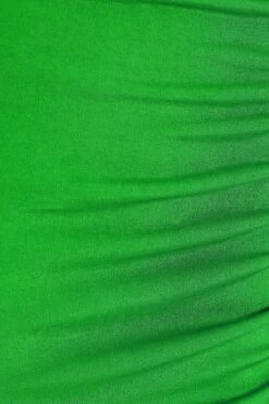 Petite Jade Green Diamante Ruched Midi Dress -Glamourista 00100037743 ZS