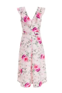 Petite Light Pink Floral Dip Hem Midi Dress 10 Petite Light Pink Floral Dip Hem Midi Dress -Glamourista 00100037791 ZB