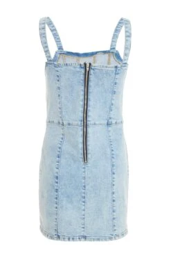 Light Blue Denim Mini Dress -Glamourista 00100037854 ZB