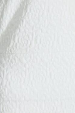 White Embroidered Frill Hem Midi Dress -Glamourista 00100037897 ZS