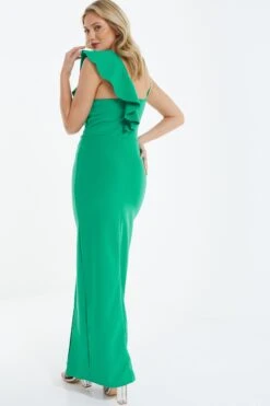 Green Frill Maxi Dress -Glamourista 00100037900 XB