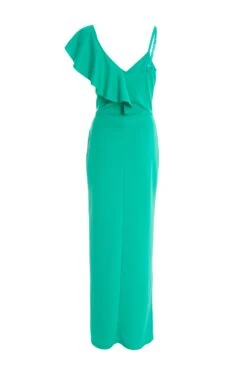 Green Frill Maxi Dress -Glamourista 00100037900 ZB