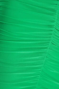 Green Ruched Bodycon Mini Dress -Glamourista 00100037903 ZS