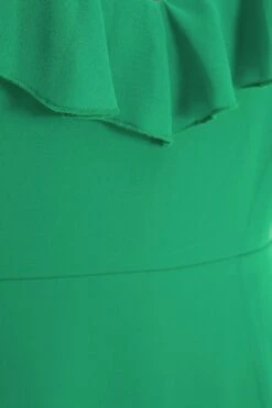 Green Wrap Frill Midi Dress -Glamourista 00100037904 ZS