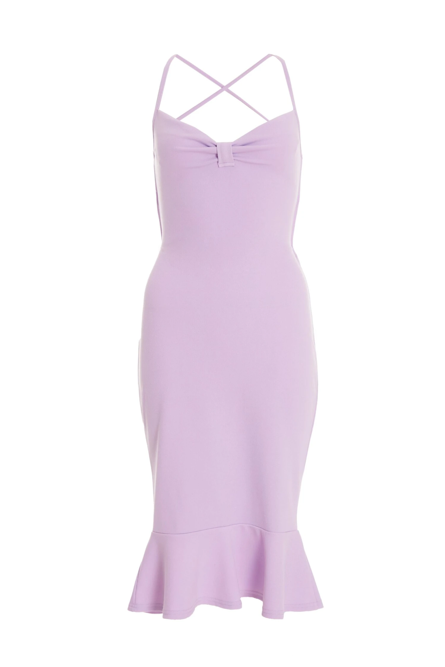 Petite Lilac Bow Tie Back Midi Dress 1 Petite Lilac Bow Tie Back Midi Dress