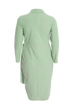Curve Sage Wrap Mini Blazer Dress -Glamourista 00100037977 ZB