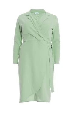 Curve Sage Wrap Mini Blazer Dress