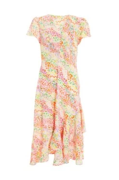 Multicoloured Animal Print Midi Dress