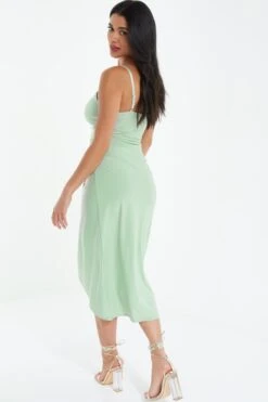 Sage Wrap Midi Dress -Glamourista 00100038063 XB