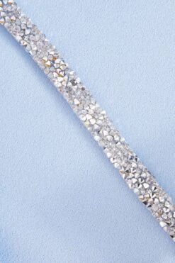 Light Blue Embellished Frill Maxi Dress -Glamourista 00100038071 ZS