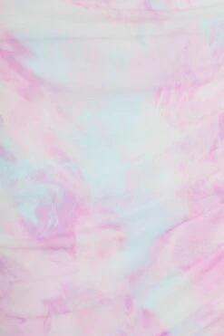 Pink Mesh Marble Print Ruched Midi Dress 11 Pink Mesh Marble Print Ruched Midi Dress -Glamourista 00100038079 ZS