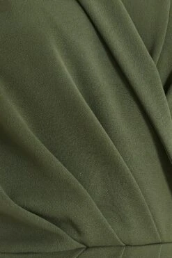 Khaki Wrap Sleeveless Midi Dress 11 Khaki Wrap Sleeveless Midi Dress -Glamourista 00100038089 ZS