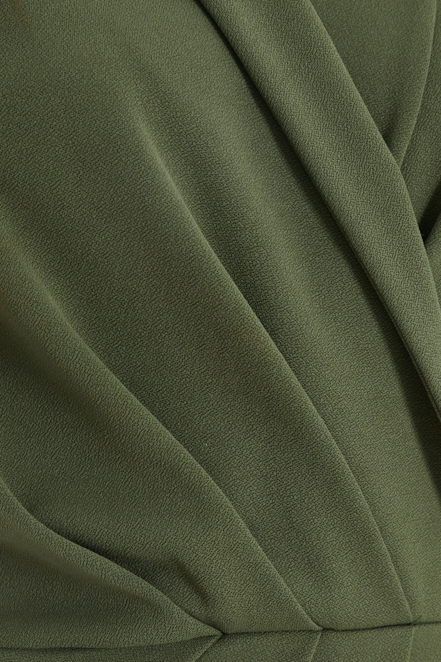 Khaki Wrap Sleeveless Midi Dress 6 Khaki Wrap Sleeveless Midi Dress - Image 6