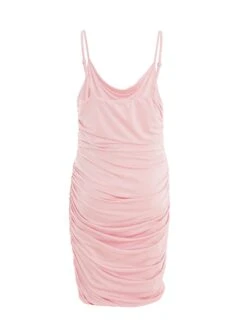Pink Ruched Bodycon Mini Dress -Glamourista 00100038110 ZB