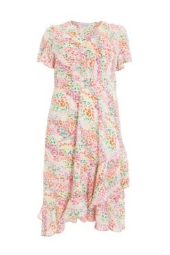 Curve Multicoloured Animal Print Midi Dress