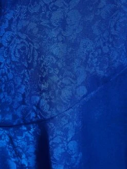 Petite Royal Blue Satin Jacquard Floral Mini Dress 11 Petite Royal Blue Satin Jacquard Floral Mini Dress -Glamourista 00100038115 ZS