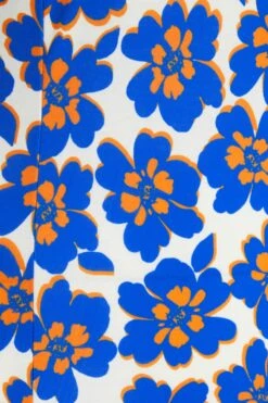 Petite Royal Blue Floral Midi Dress 11 Petite Royal Blue Floral Midi Dress -Glamourista 00100038193 ZS