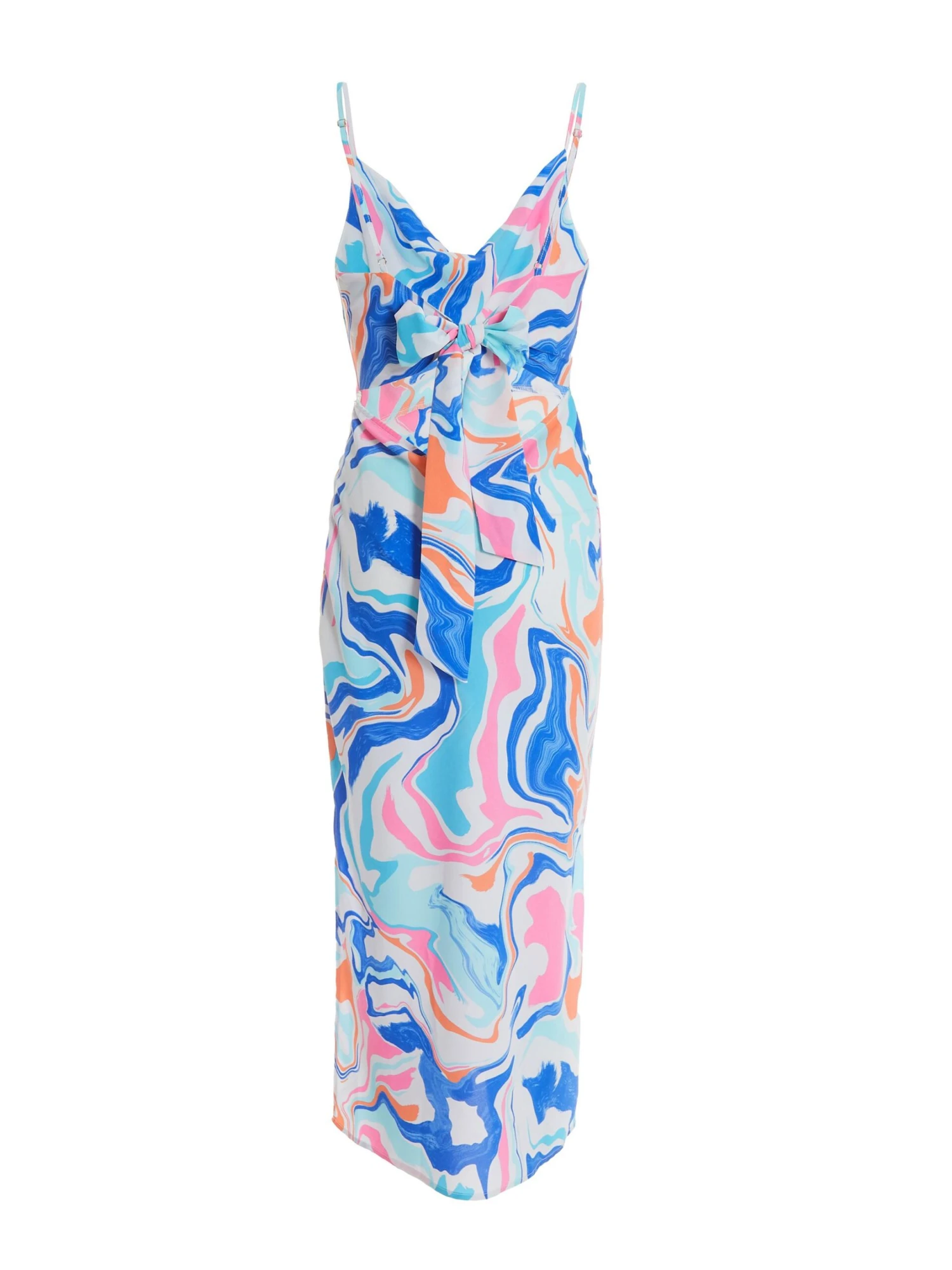 Petite Multicolored Marble Print Midaxi Dress 5 Petite Multicolored Marble Print Midaxi Dress - Image 5